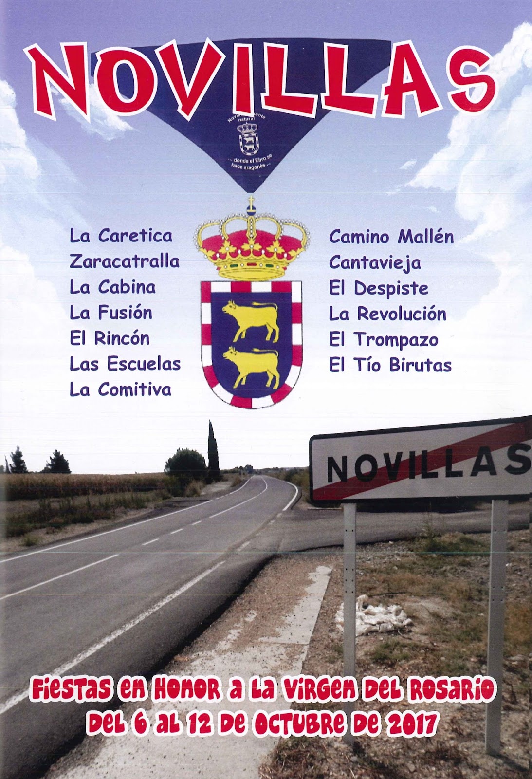 Fiestas en honor a Nuestra Señora del Rosario 2017 Novillas